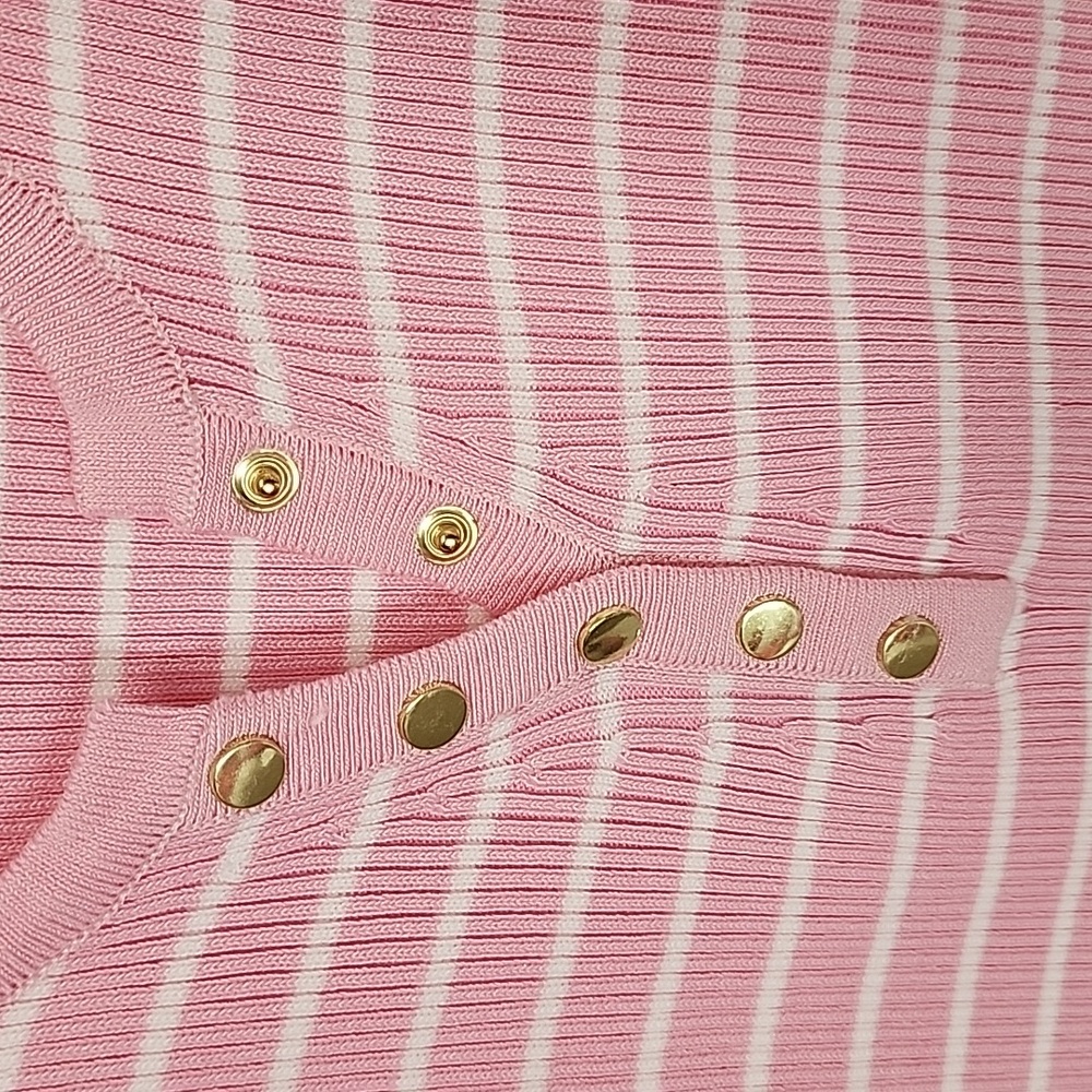 ππ©· Pink Striped SLEEVELESS Ribbed Midi Dress π©·π - Picture 8 of 10